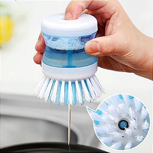 Escova Porta Detergente Lava Louças Com Recipiente Para Detergente Dispenser Porta Sabão Cozinha