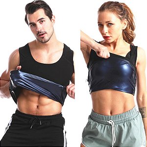 Blusa Academia Efeito De Drenagem Perde Liquido Regata Modeladora Feminina Ou Masculina