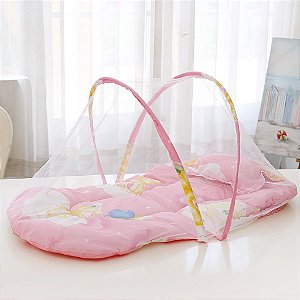 Bercinho Portátil de Bebe com Tenda Mosquiteiro Dobrável Infantil Recém Nascido