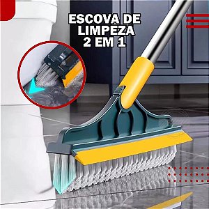 Vassoura Rodo Magico Limpa Cantos Mop 2 Em 1 Limpeza Angular Janelas Vidros Pisos Quinas Banheiros Escova Piso Cozinha Esfregão