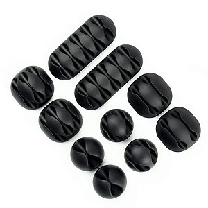 Organizador Fios E Cabos Autoadesivos Silicone Fixador Clips Kit Clip Organizadores Adesivos Fio Cabo