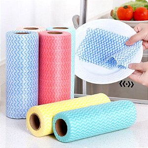 Pano de Limpeza Multiuso Perfex 25X30CM 25 Panos Lavável Reutilizável Alta Absorção Limpa Rolo