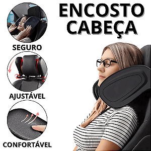 Travesseiro Encosto Almofada De Cabeça Para carro Apoio De Pescoço Viagem Assento Ajustável veiculo
