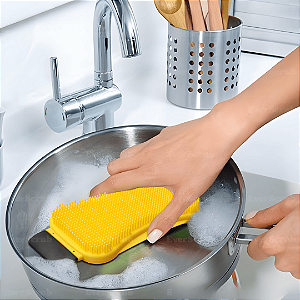 Esponja De Silicone Para Louça Bucha De Limpeza Buxa Multifuncional Antibacteriano Casa Cozinha