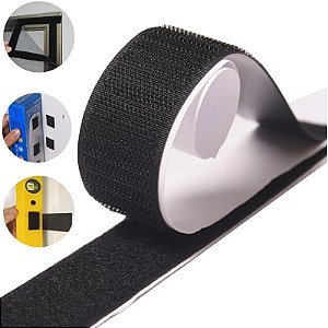 Velcro Adesivo Dupla Face 2M Fecho De Contato Casa Decoração Quadro Roupas Tapete Cabos Suportes Objetos