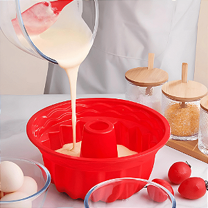 Forma De Bolo Redonda Com Furo Assadeira De Bolos Silicone Cozinha Confeitaria Pão Torta Pudim