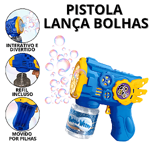 Brinquedo Infantil Bolha De Sabao Arma De Bolhas De Sabão Arminha Pistola Lançador Criança