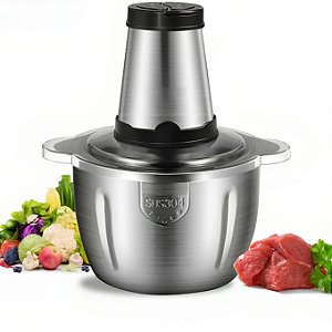 Processador De Alimentos Elétrico 110V Triturador Grande Moedor Multifuncional Picador 3L Cozinha Legumes Carnes Frutas