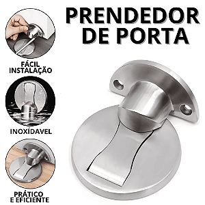 Trava De Porta Magnetico Prendedor De Portas Batente Metal Amortecedor Anti Impacto Para Casa