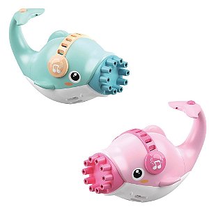 Brinquedo Crianças Maquina Pistola Lança Arma de Bolha Bolinha de Sabão Metralhadora Baleia Golfinho Automatica Eletrica