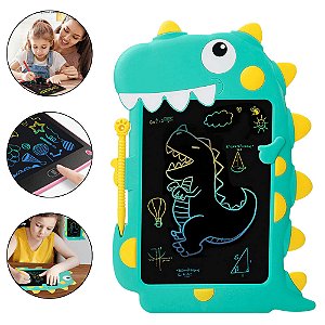 Lousa Magica Infantil Quadro Mágico Para Criança Tablet Educativo Bebê Menino Menina Dinossauro Dino Trem Peixe Escrever Pintar Brinquedo