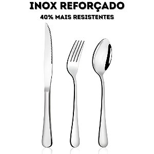 Faqueiro Inox Jogo De Talheres Aço Inoxidável Kit De Talher Cozinha Garfo Faca Colher Restaurante