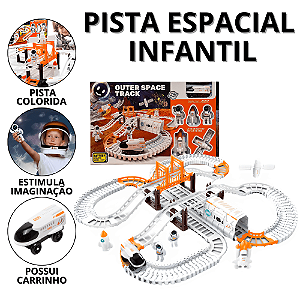 Pista De Carrinho Infantil Carro De Brinquedo Para Menino Trilha Maluca Trilho Foguete Criança