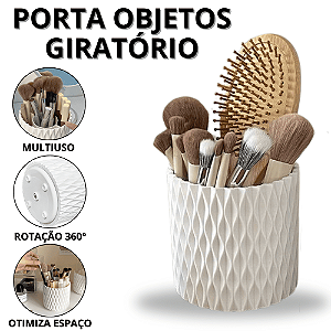 Porta Pincel Maquiagem Giratorio Organizador De Mesa Giratório Organizadores De Canetas Objetos