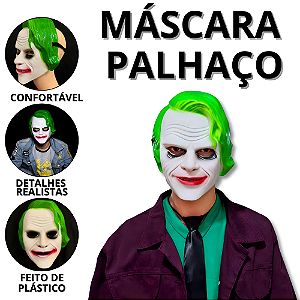 Máscara De Halloween Palhaço Mascara Carnaval Fantasia  Masculino Adulto  Assustadora Cosplay Adulta