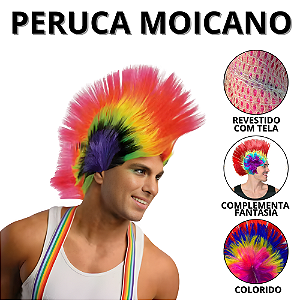 Peruca Carnaval Masculina Fantasia Carnaval Masculino Perucas Coloridas Acessórios Carnavalesco