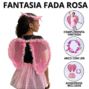 Fantasia Carnaval Feminina Fada Asa De Borboleta Infantil Fadinha Led Fantasias Infantis Acessórios