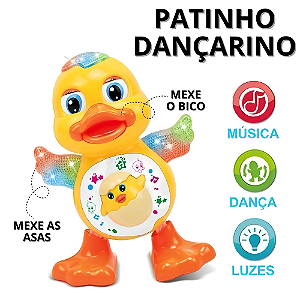 Patinho Dançante Bebê Pato Dançarino Musical Brinquedo Para Bebe Colorido Brinquedos Infantil