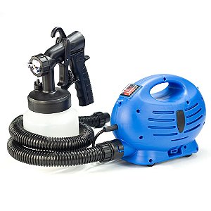 Pistola de Pintura Elétrica 110V Pulverizador Tinta Compressor Portátil Parede Portão Casa