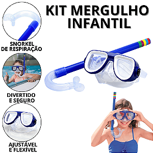 Óculos De Natação Infantil Máscara De Mergulho Criança Praia Piscina Snorkel