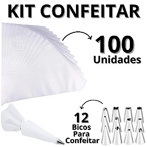 Kit Bico Confeitar e Saco de Confeitar Descartável