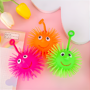 Mamona Maluca Com Luz Brinquedo Anti Stress Led Puff Ball Bolinha Para Bebe Infantil Colorida