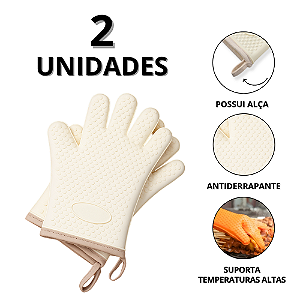 Luva Termica Para Forno Par De Luvas De Silicone Cozinha Churrasco