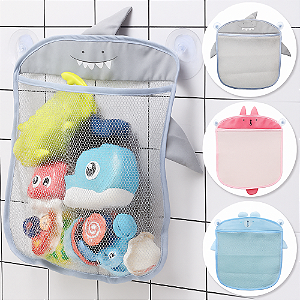 Organizador De Brinquedos Infantil Cesto Com Ventosa Parede Banheiro