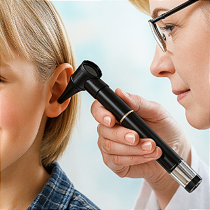 Otoscópio Profissional De Ouvido Com 5 Lentes De Aumento