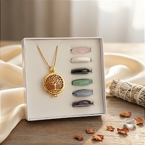Relicário Árvore da Vida 7 Chakras