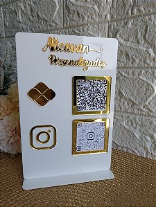 Placa 2 Qrcode Personalizada em Acrílico