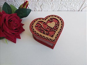 Porta Jóia Coração em Mdf