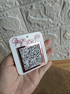 Placa Qrcode Pix Mini em Acrílico