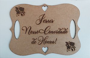 Placa Entrada Casamento em mdf