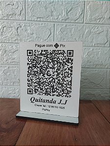 Placa Qrcode Pix em mdf
