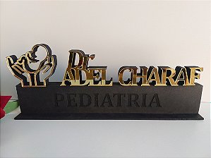 Display de Mesa Profissão em Mdf e Acrílico.
