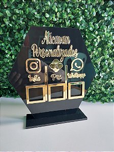 Placa 3 Qrcode Personalizada em Acrílico