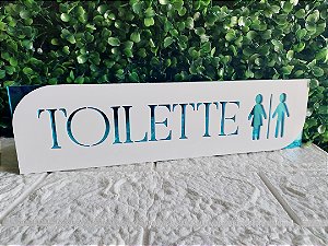Placa de Sinalização em Acrílico Toilette