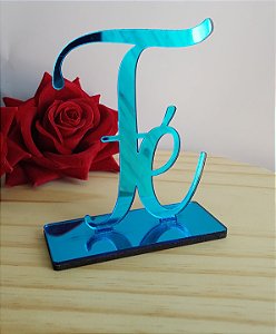 Palavra Decorativa Fé em Acrílico Espelhado
