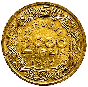 Moeda 2000 Réis 1939 - Mal. Floriano Peixoto SOBERBA [Brasil/República]