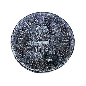 Moeda Raríssima!!  2 Centavos 1918 FERRO [UTG] Portugal