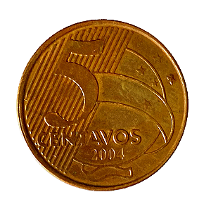 Moeda 5 Centavos/2004 Rev. Invertido SOBERBA [Brasil/Republica]