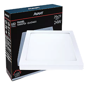 Painel Led -Alu-Sobr-Qua-30-Br6500k-24w-Biv-Nh1680