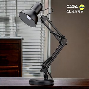 Luminarias De Mesa Articulada Preta E27