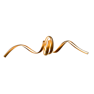 Pendente De Aco Com Silicone De Led Modelo Espiral L950mm 3500k 60w Dourado Com Cabo De 2m