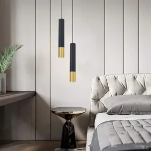 Pendente Piazzi 30cm Gu10 1xmr16 Preto E Dourado