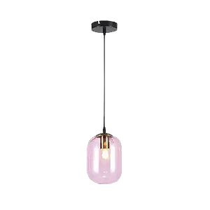 Pendente Glass Champagne Rosa E27 50x200mm Ip20