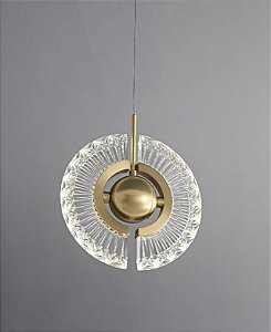 Lustre De Acrilico Monocromatico De Luz Quente