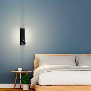 Arandela Led Enna Ip20 C/Usb 3+9w 3000k Pt