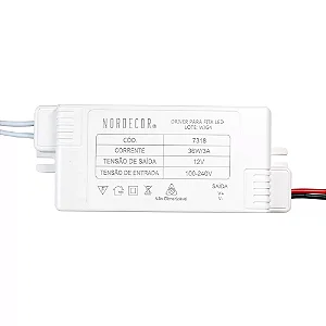 Fonte 12v Mini Slim 36w/3a Bivolt